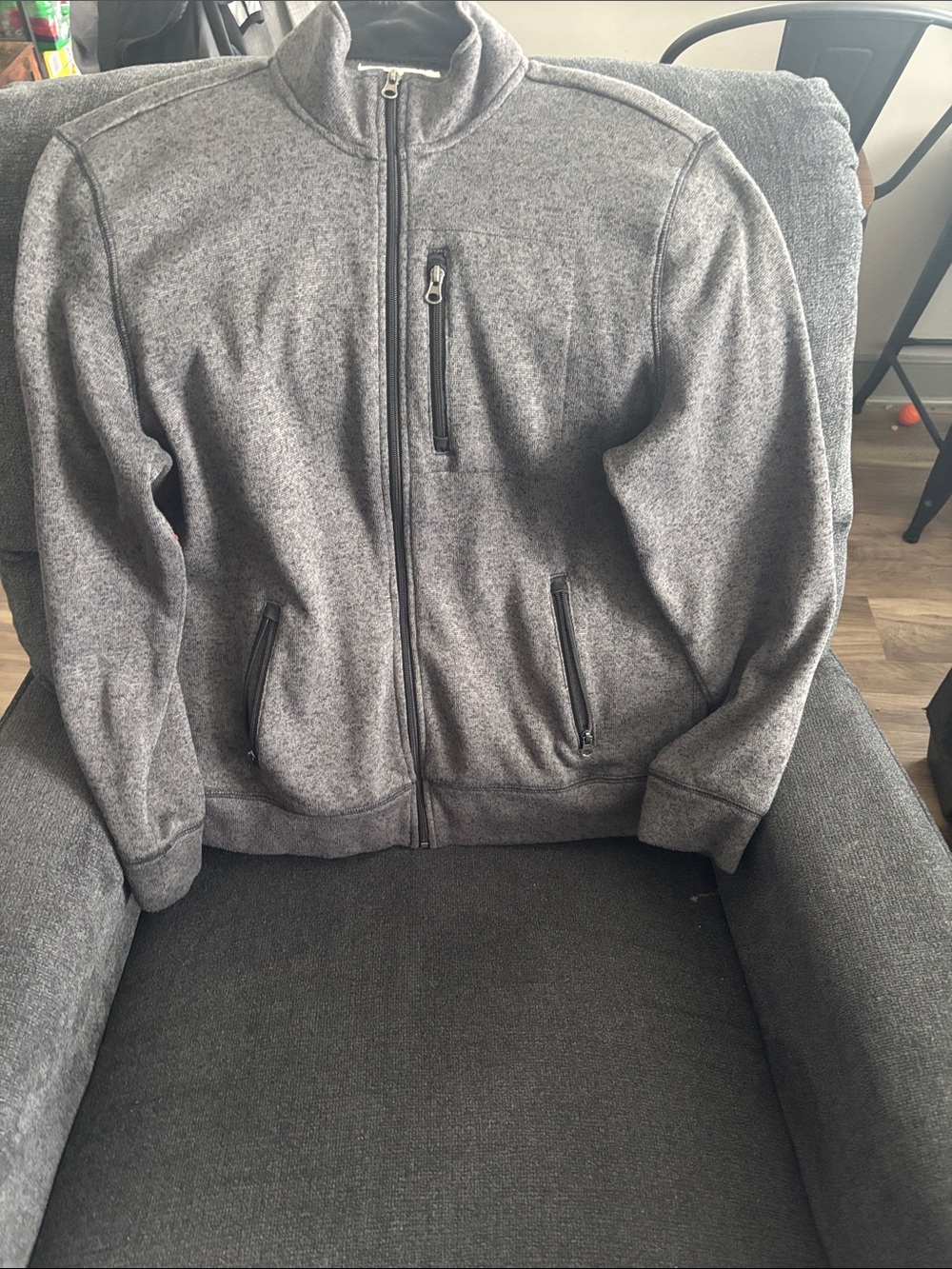 Sonoma Gray Full-Zip Lightweight Fleece Jacket